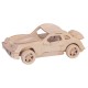 Małe Porsche -  drewniane puzzle 3D (A)